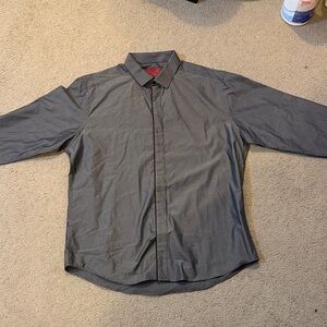 Alfani Men's Charcoal Button Down Shirt